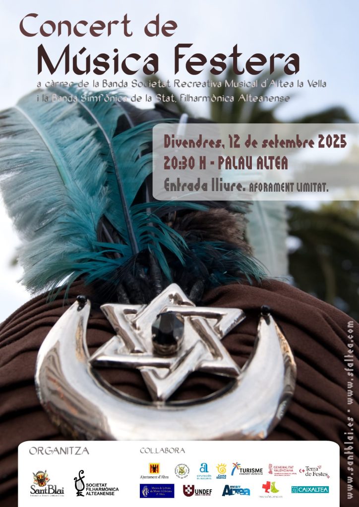 Cartell del concert de música festera d'Altea 2025